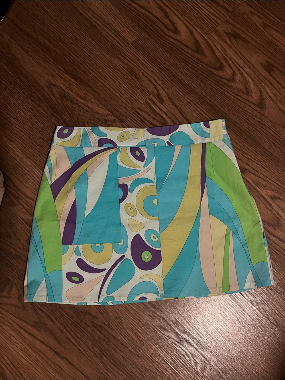 Abstract Print Mini Skirt